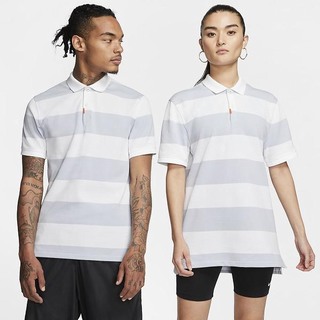 Polo Nike The Slim-Fit Striped Barbati Gri Albi | MOSD-52780